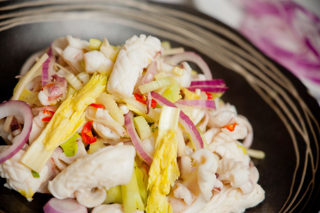 Hanoi Squid Salad – a challenge for yours truly, but I still ate it!